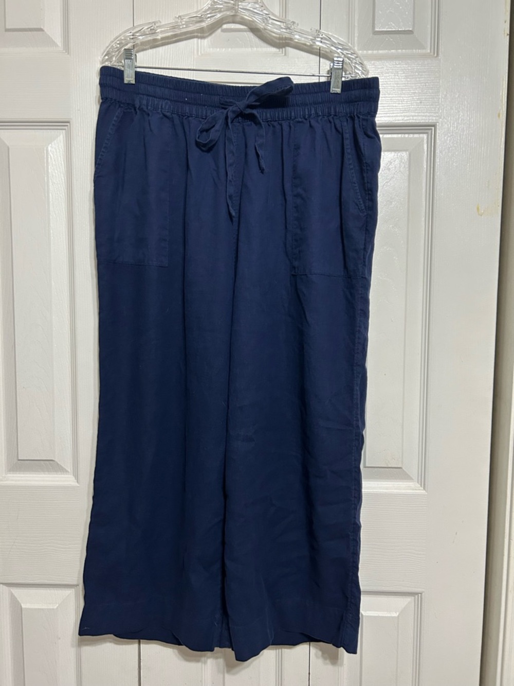 Cynthia Rowley Capri Navy Wide Leg Drawstring Pants